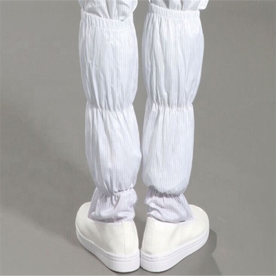 ESD Soft Long Boot Strip Zip Lock Booties White PVC Sole for smt factory