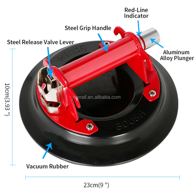 9 Inch  hand glass sucker cup  Pump Action Vacuum Suction Cup for Lifting Glass