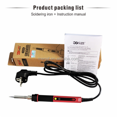 CXG E60W Electric Soldering iron 60W LED Adjustable Temperature EU plug Welding Solder Station Heat Soldering iron soldador