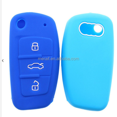 Factory wholesale silicone Car Key Cover Shell Case Silicone Remote Holder Case Cover for AUDI A2 A3 A4 A6