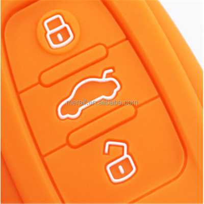 Factory wholesale silicone Car Key Cover Shell Case Silicone Remote Holder Case Cover for AUDI A2 A3 A4 A6