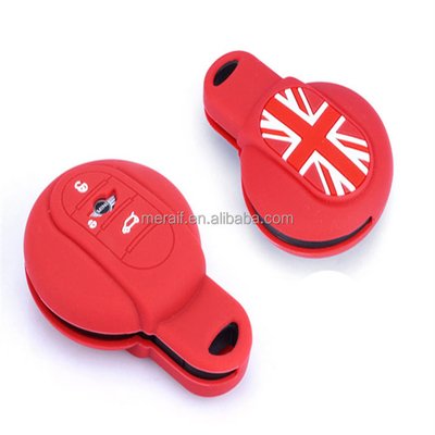 Meraif Silicone Car Key Cover for bmw  Mini Cooper R50 R53 1 Button Remote Key Case Protection Holder