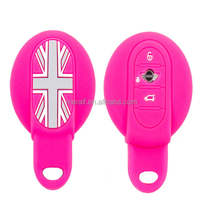 Meraif Silicone Car Key Cover for bmw  Mini Cooper R50 R53 1 Button Remote Key Case Protection Holder