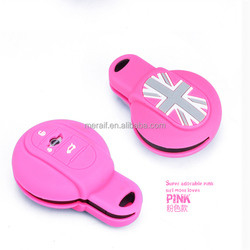 Meraif Silicone Car Key Cover for bmw  Mini Cooper R50 R53 1 Button Remote Key Case Protection Holder