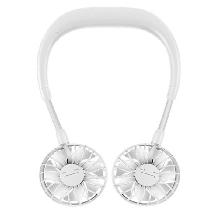 Hot Selling Unique Gifts Electric Rechargeable Portable Mini USB Neck Hanging Fan with Light notebook usb fan with light