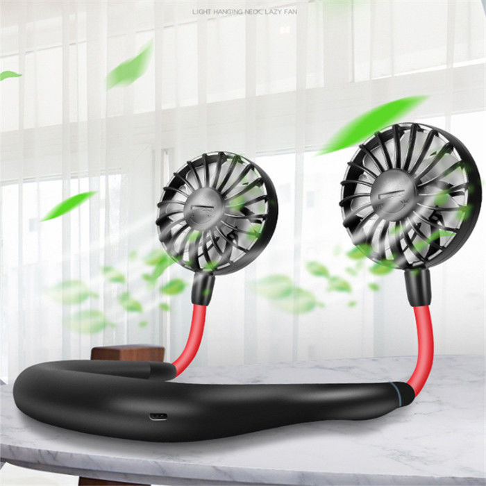 portable usb charging mini hanging neck fan 360 Degree Rotating Mini Foldable Hanging Neck fan